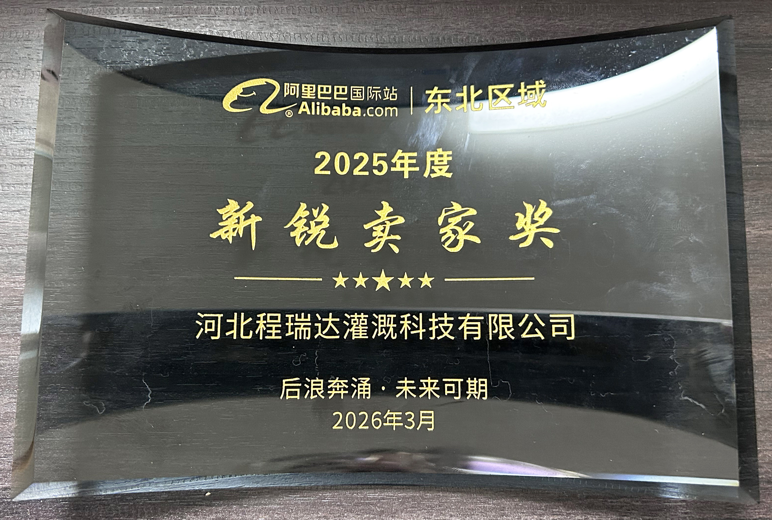 镇江程瑞达灌溉 | 荣获阿里国际站新锐卖家奖