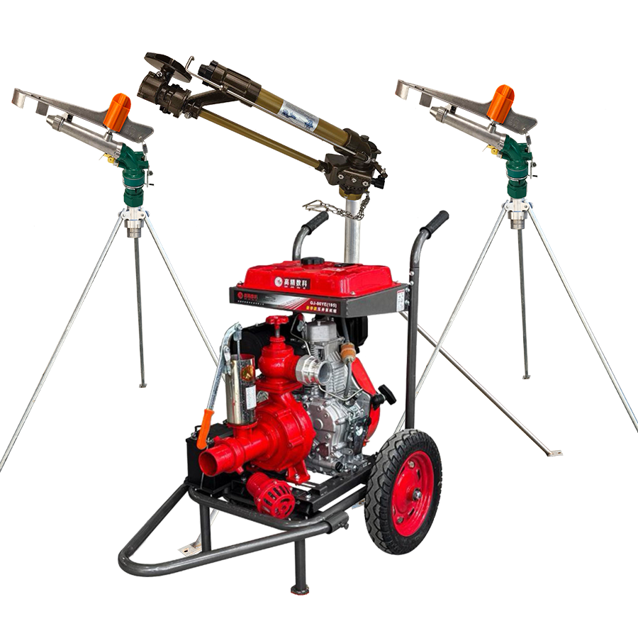 镇江一体式灌溉机组 全套喷枪水带配齐 抗旱浇地神器